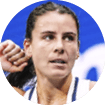 Emma Navarro reacts to winning a women's singles match at the 2024 US Open on Sunday, Sep. 1, 2024 in Flushing, NY. (Darren Carroll/USTA)