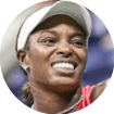 Sloane Stephens reacts during a women's singles match at the 2024 US Open on Monday, Aug. 26, 2024 in Flushing, NY. (Simon Bruty/USTA)
