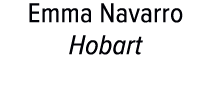 Emma Navarro Hobart 