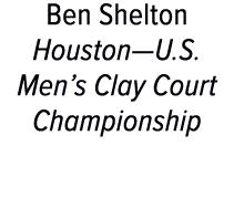 Ben Shelton Houston—U.S. Men’s Clay Court Championship 