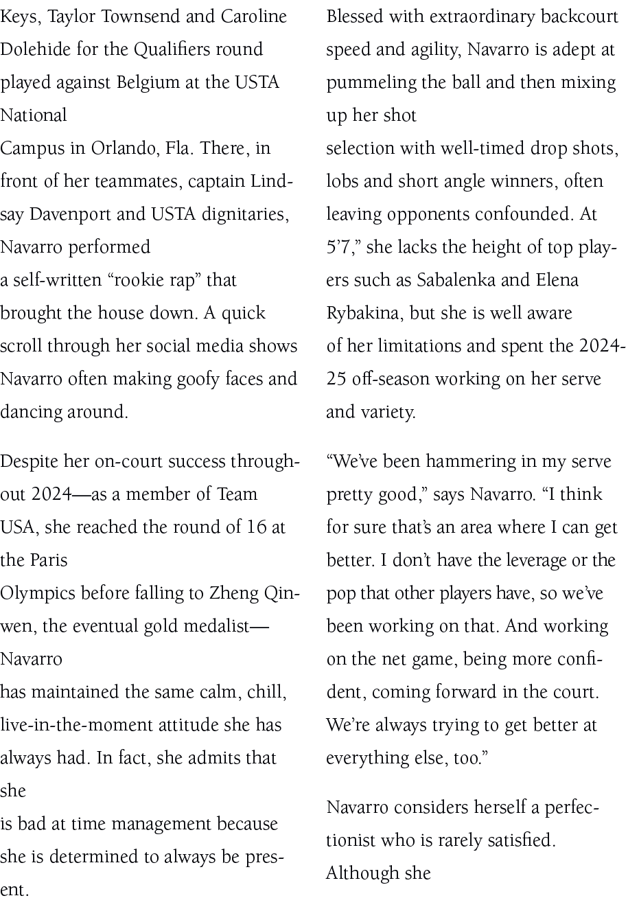 Keys, Taylor Townsend and Caroline Dolehide for the Qualifiers round played against Belgium at the USTA National Camp...