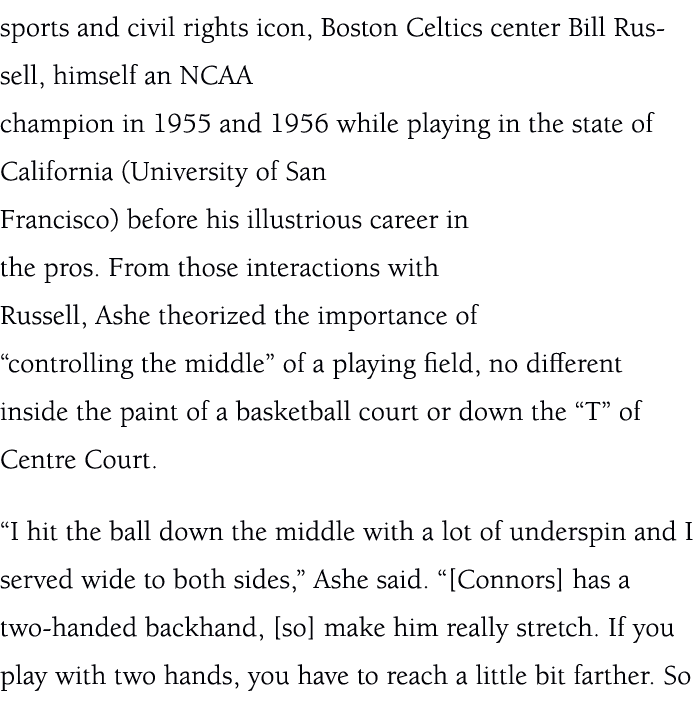 sports and civil rights icon, Boston Celtics center Bill Russell, himself an NCAA champion in 1955 and 1956 while pla...