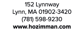 152 Lynnway Lynn, MA 01902 3420 (781) 598 9230 www.hozimman.com