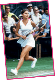 1974 US Open Chris Evert at the West Side Tennis Club in Forest Hills, NY