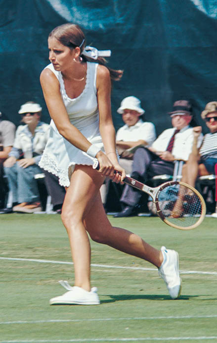 Chris Evert at the 1971 US Open at the West Side Tennis Club in Forest Hills, NY