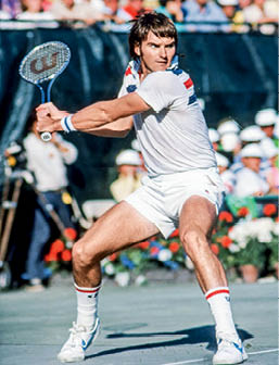 1976 US Open Jimmy Connors at the West Side Tennis Club in Forest Hills, NY