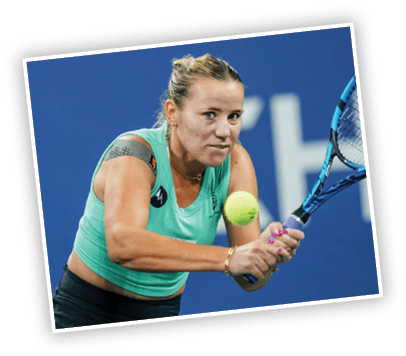 Sofia Kenin in action during a women's singles match at the 2023 US Open, Thursday, Aug. 31, 2023 in Flushing, NY. (Manuela Davies/USTA)