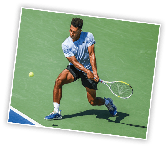 Michael Mmoh in action during a men's singles match at the 2023 US Open, Thursday, Aug. 31, 2023 in Flushing, NY. (Mike Lawrence/USTA)